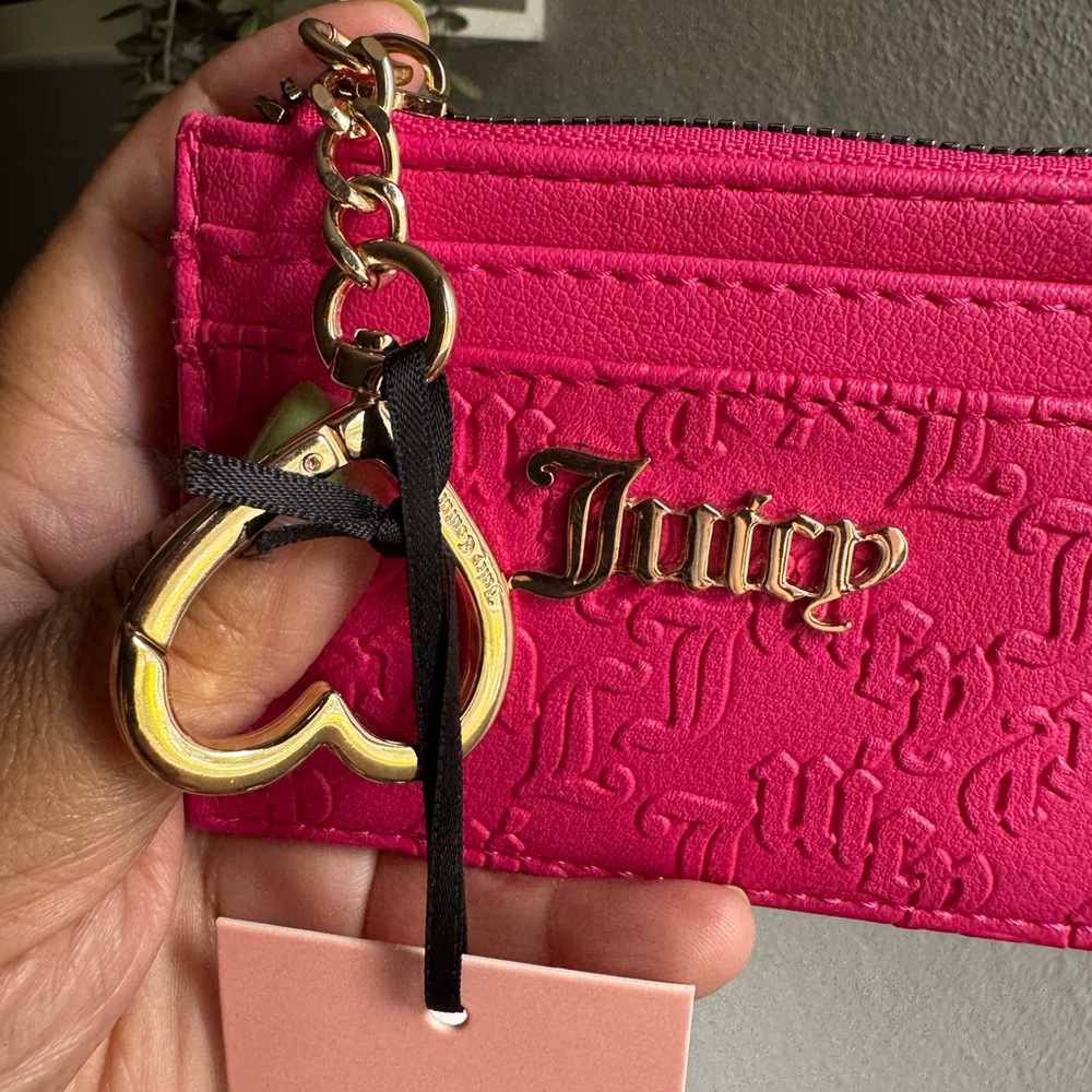 Juicy Couture Pink and Gold Key Card Holder